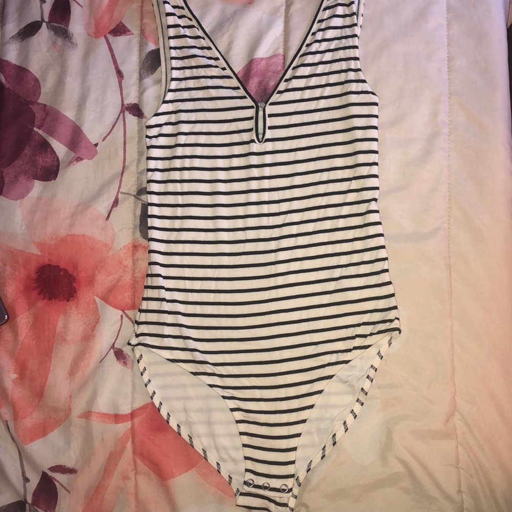 Striped bodysuit